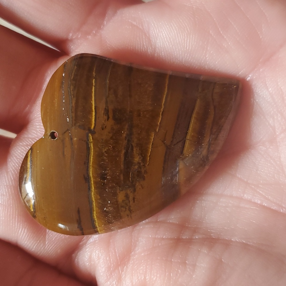 New IronTiger Eye Heart Shaped Pendant.